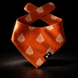 Terracotta Crest Dog Scarf, Limited Edition Cotton Bandana